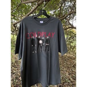 VINTAGE Coldplay Tennessee River Gray Pop Music Shirt XL